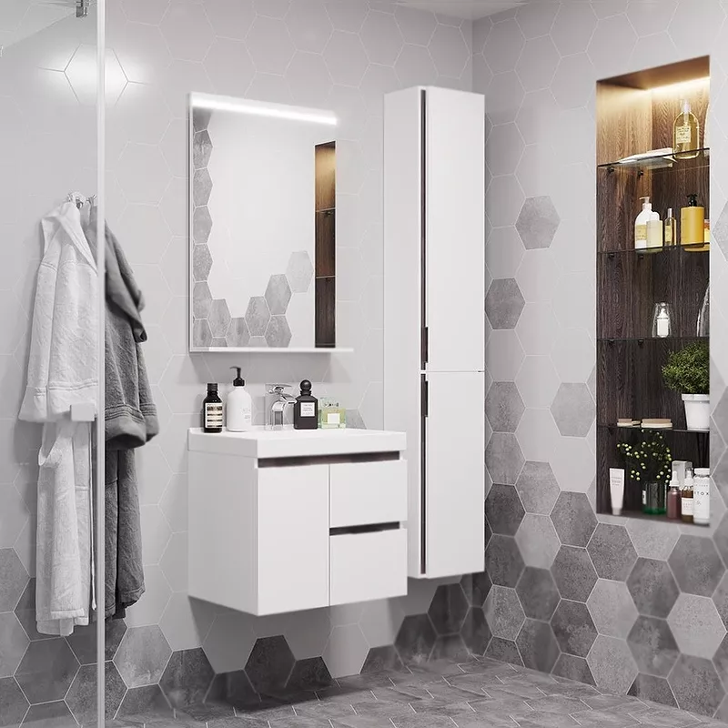 

Комплект мебели Aquaton Рене 60 белый, темное дерево, грецкий орех