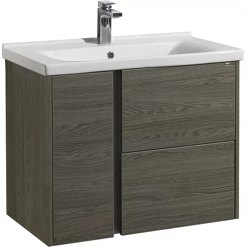 

Тумба с раковиной Aquaton Стоун 80 темное дерево