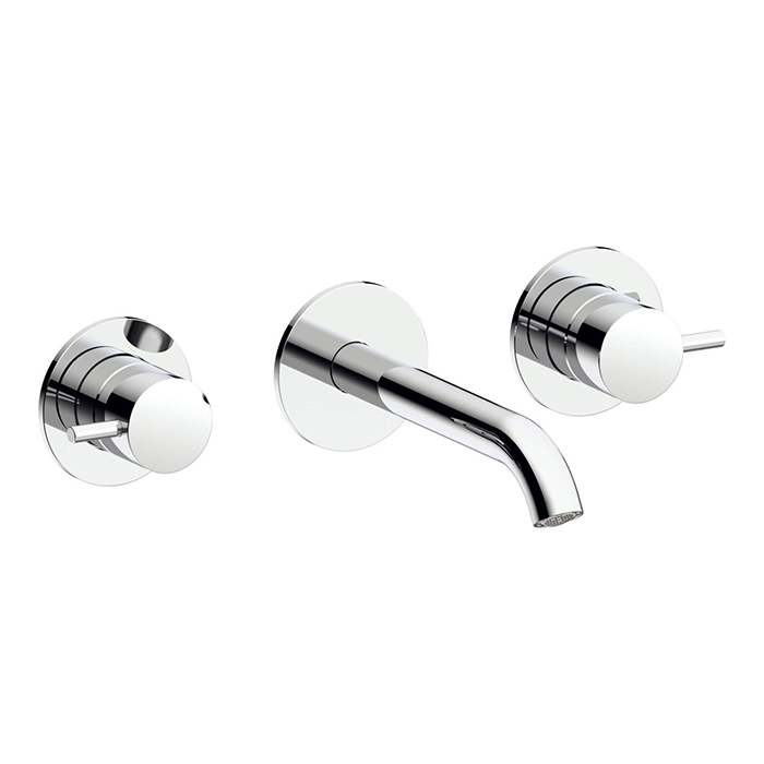 ALMAR (Wash basin) Внешняя часть смесителя для раковины из стены, на 3 отверст, поворотн аэратор (для E134010,E134011), латунь, хром