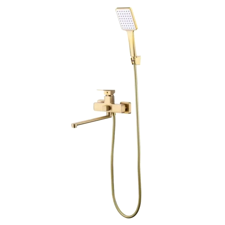 

Смеситель с длинным изливом для ванны ProHanss P60.22.03 золотой сатин