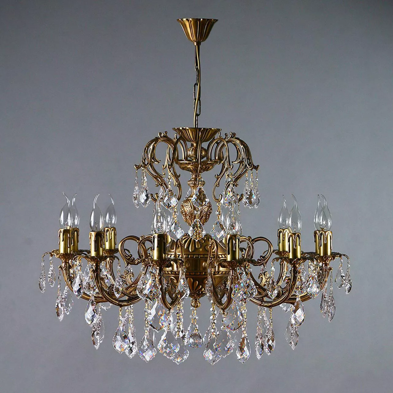 

Подвесная люстра Ambiente Alicante 8888/12 AB New Leaf