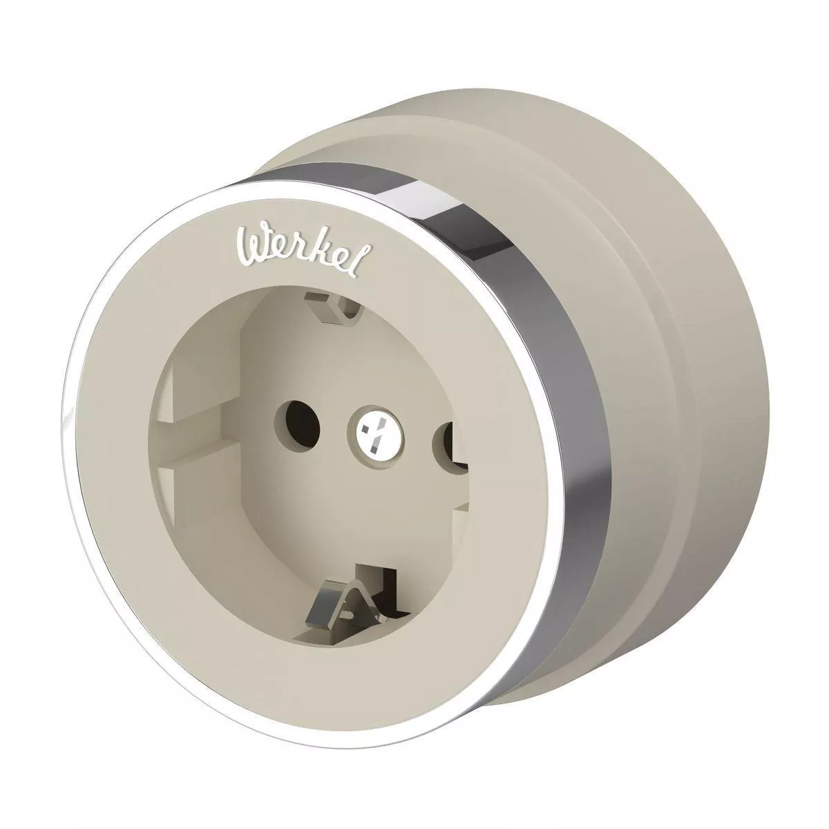 

Розетка с заземлением Werkel Vintage слоновая кость матовый/хром W5871055 4690389174742