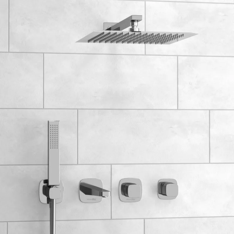 

NEW A8651.313.314.090.118.326.087.103 Встраиваемый комплект для ванны с верхней душевой насадкой, лейкой