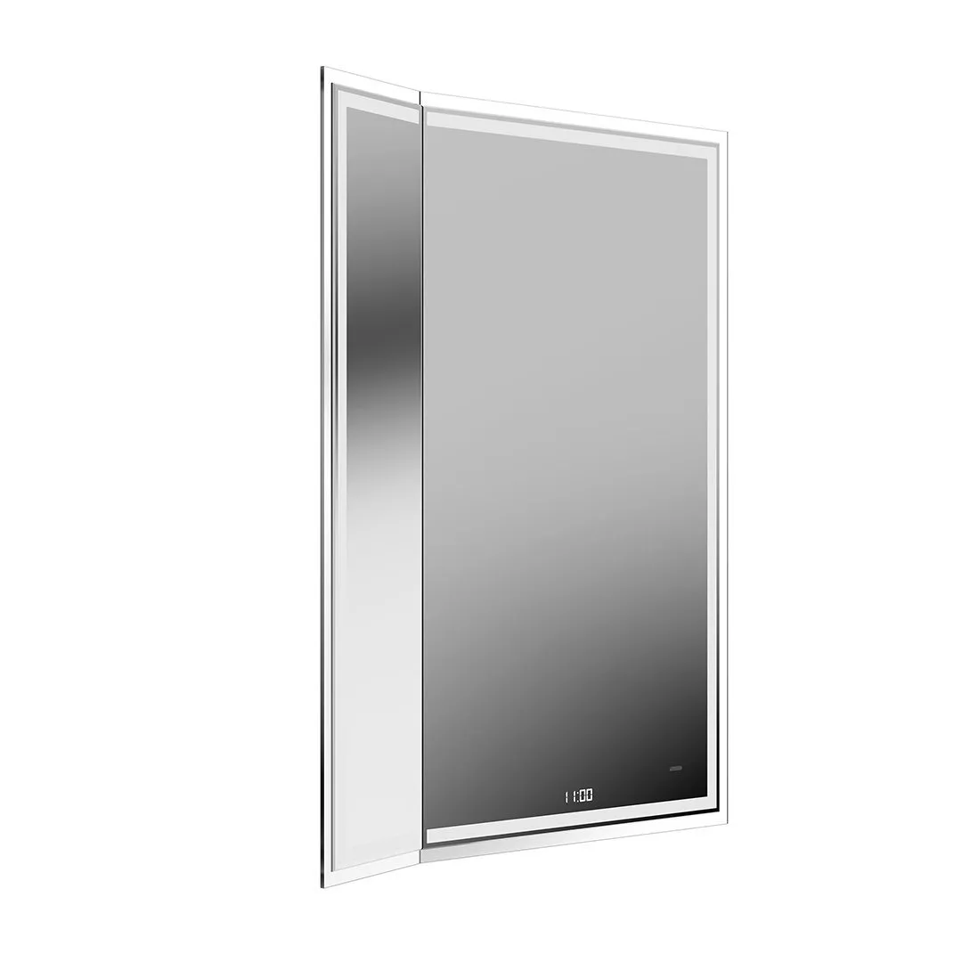 

Зеркало Kerama Marazzi Tecno M 65 с поворотной дверцей, с подсветкой, с часами
