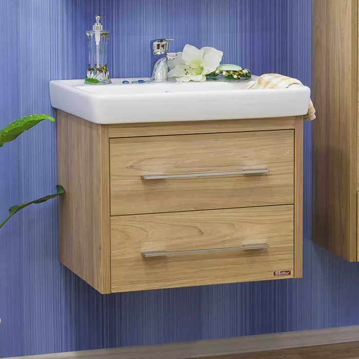

Тумба с раковиной Sanflor Ларго 70 светлое дерево