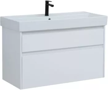 

Тумба Nova Lite 100 2 ящ. цв. бел. глянец (242581)