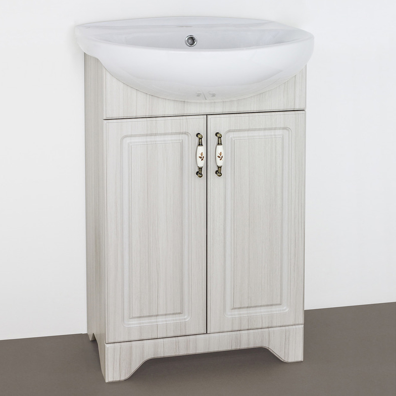 

Тумба с раковиной Style Line Олеандр-2 55 Люкс, рельеф пастель