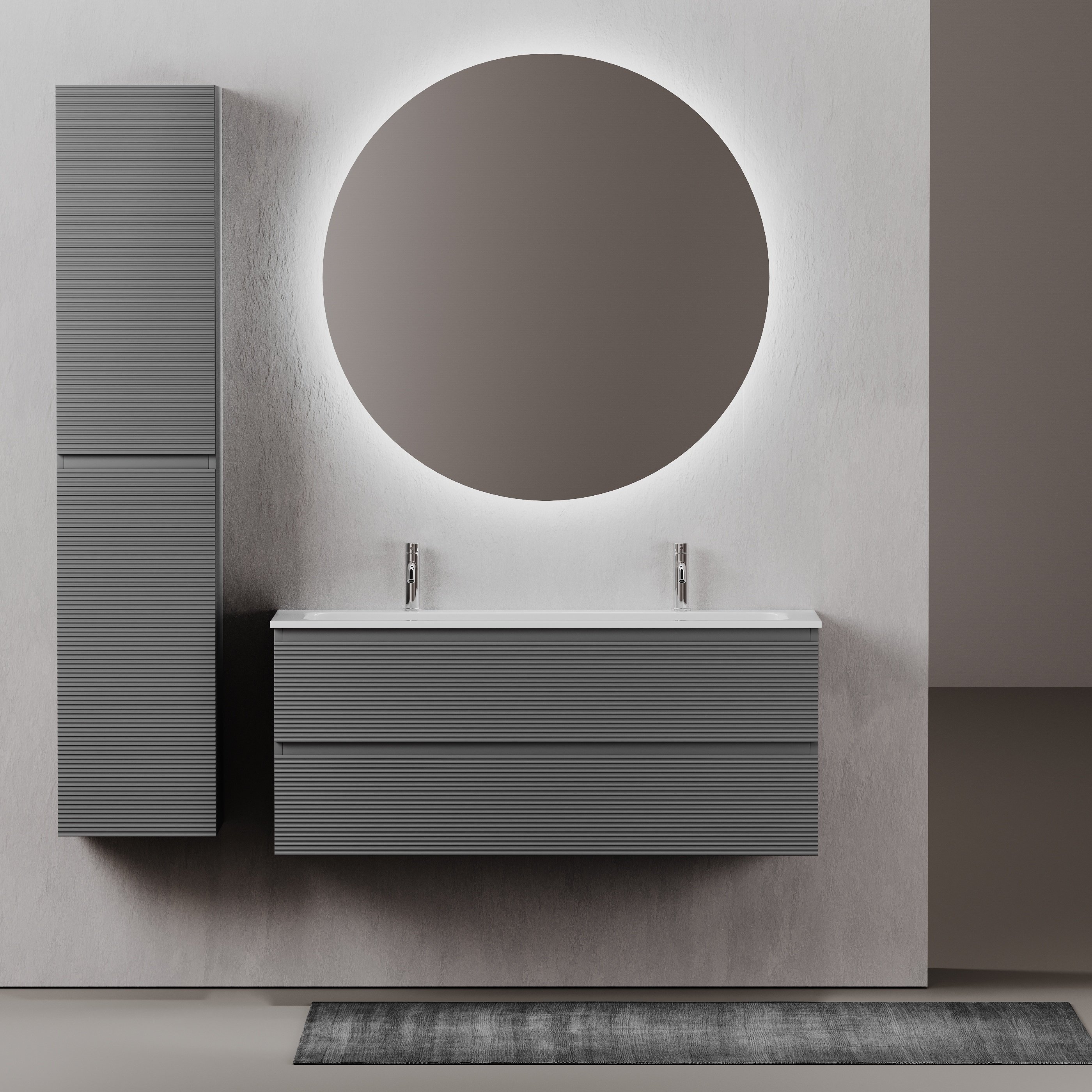 

Мебель для ванной комнаты Sancos Folk 120 на двоих, grey soft