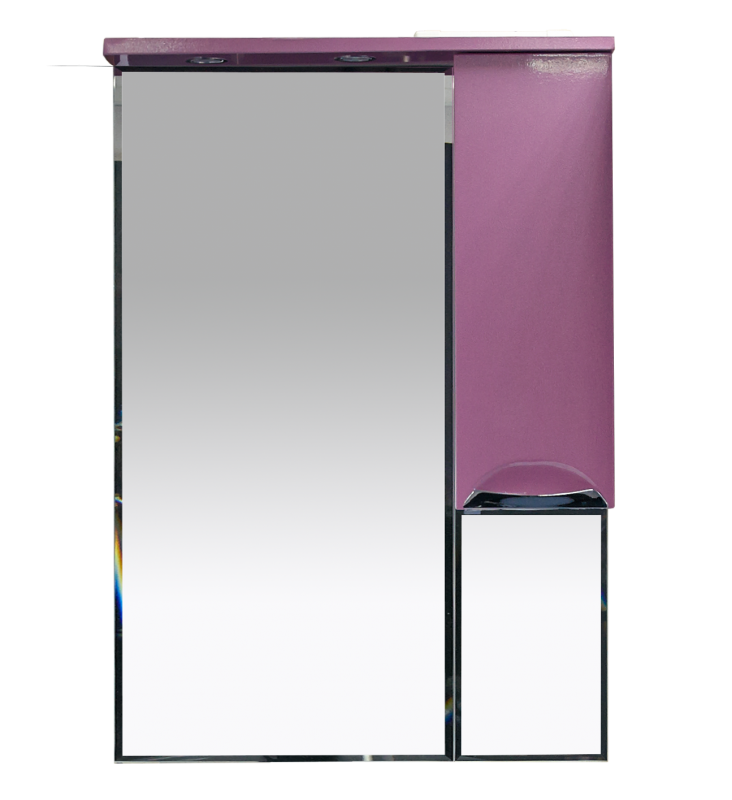 Жасмин - 65 Зеркало - шкаф прав. (свет) розовая плёнка