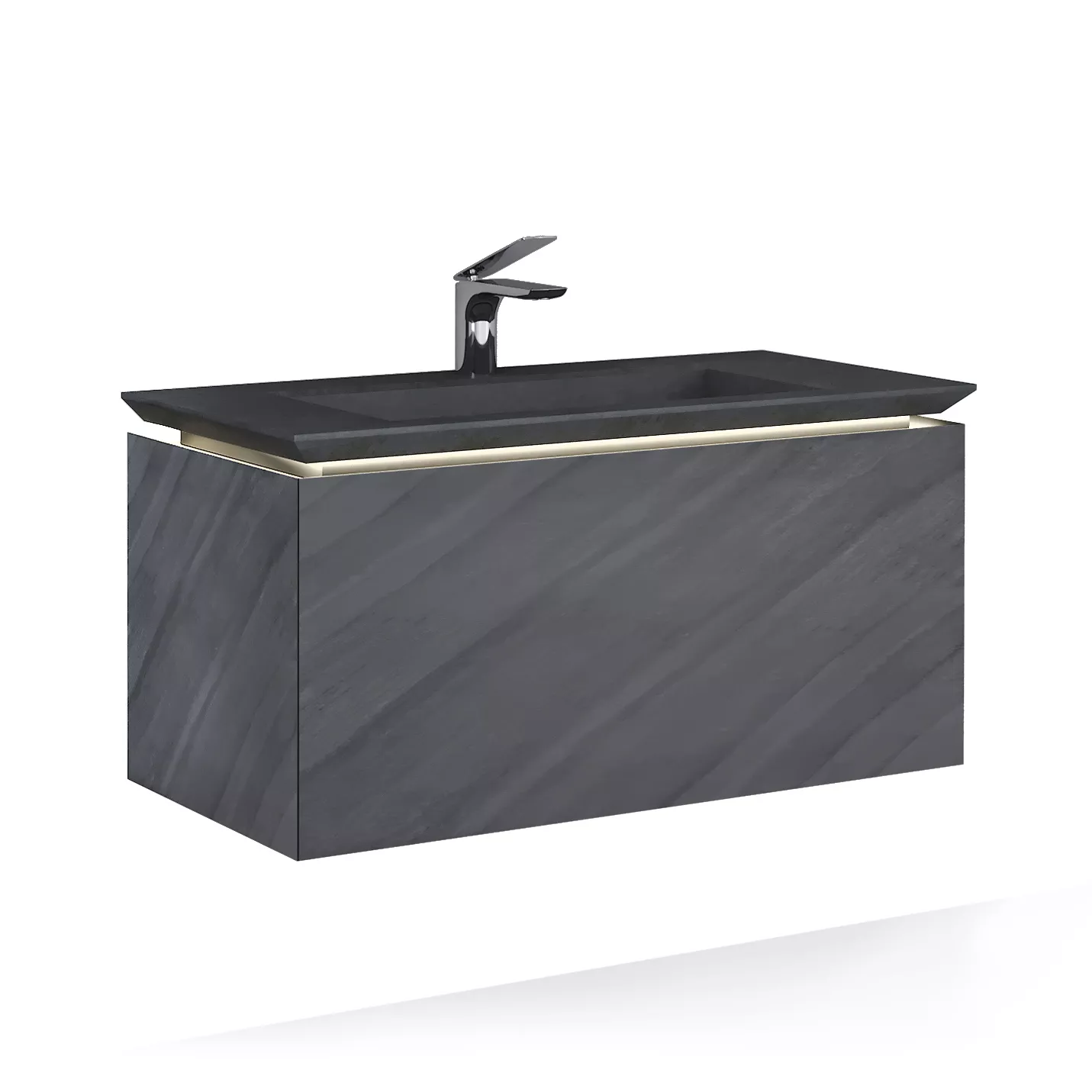 

Тумба Incline 100 подвесная Бетон