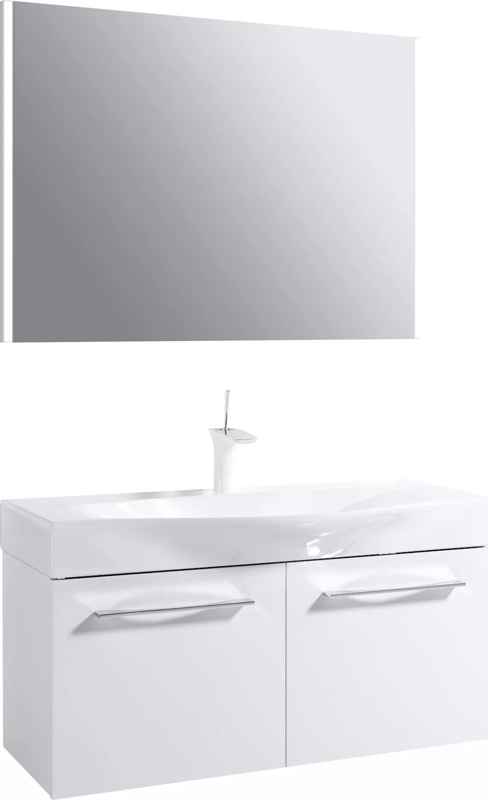 Мебель для ванной Aqwella 5 stars Milan 100 подвесная, с дверцами, цвет белый - фото 1