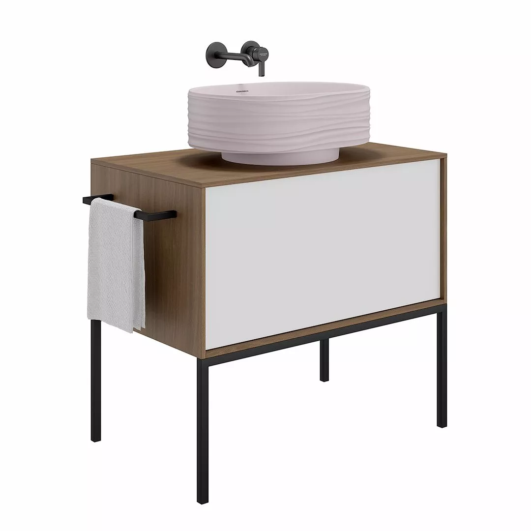 

Комплект мебели Kerama Marazzi Plaza Atollo 80 белый матовый