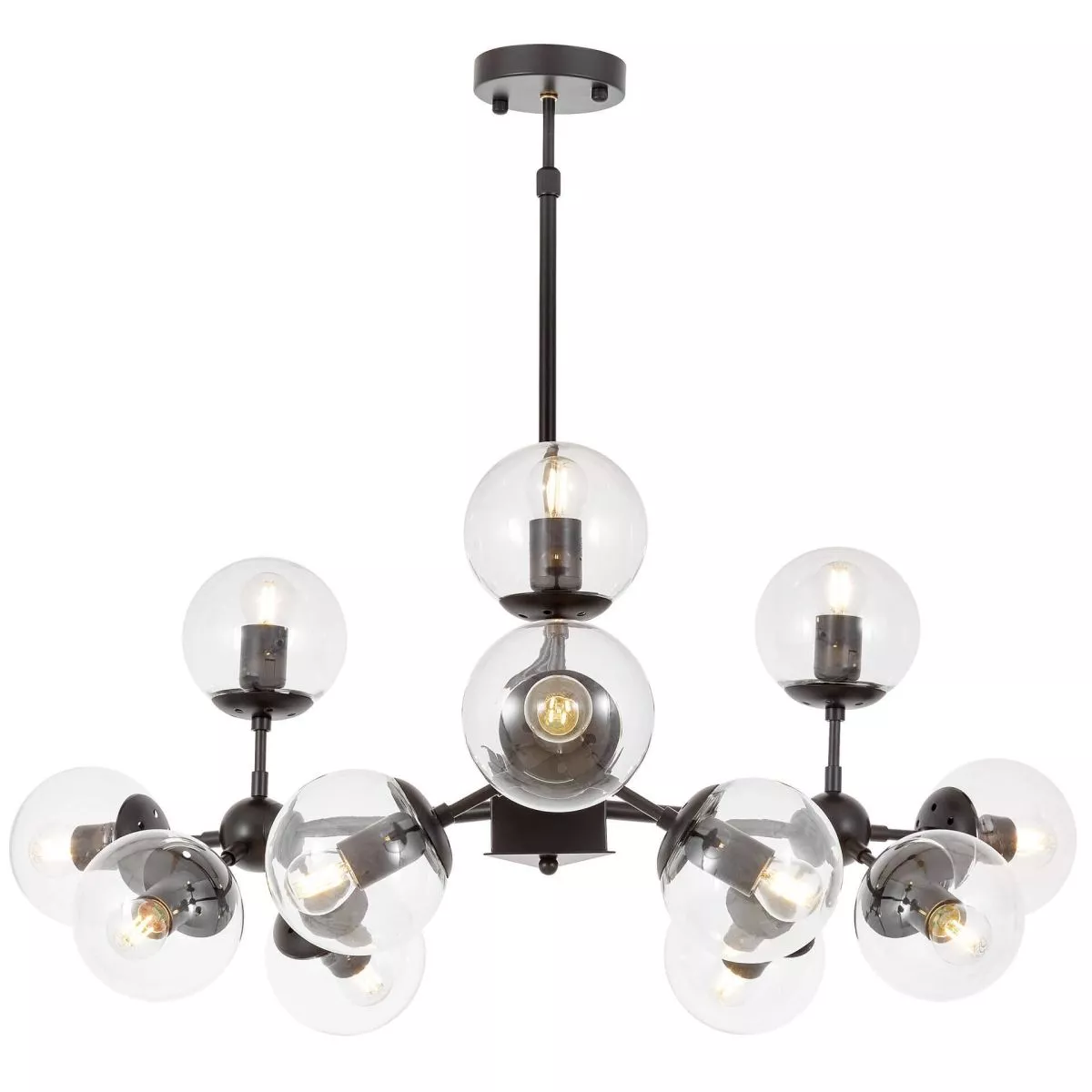 

Люстра на штанге Lumina Deco Zodiak LDP 160-12 BK+PR