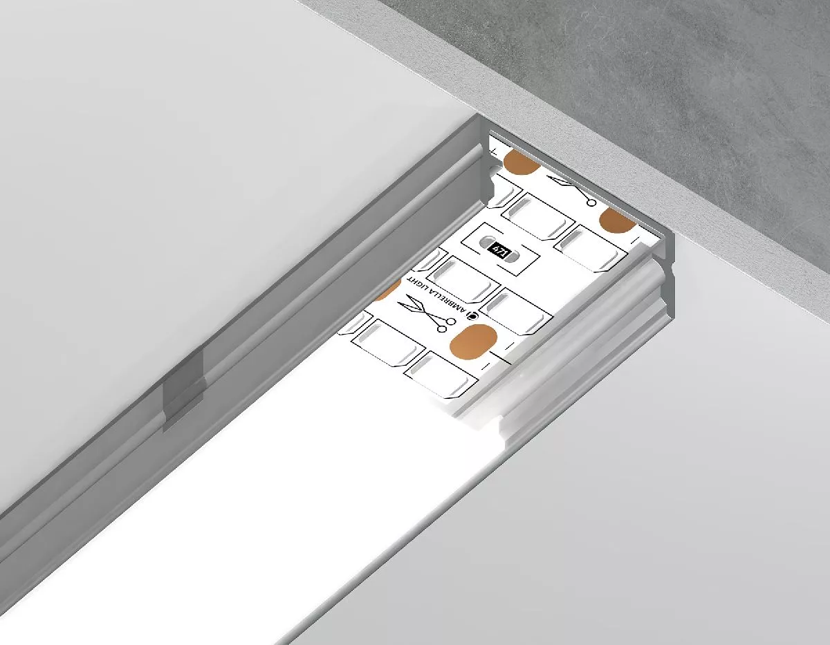 

Алюминиевый накладной профиль Ambrella Light Alum Profile GP2001AL