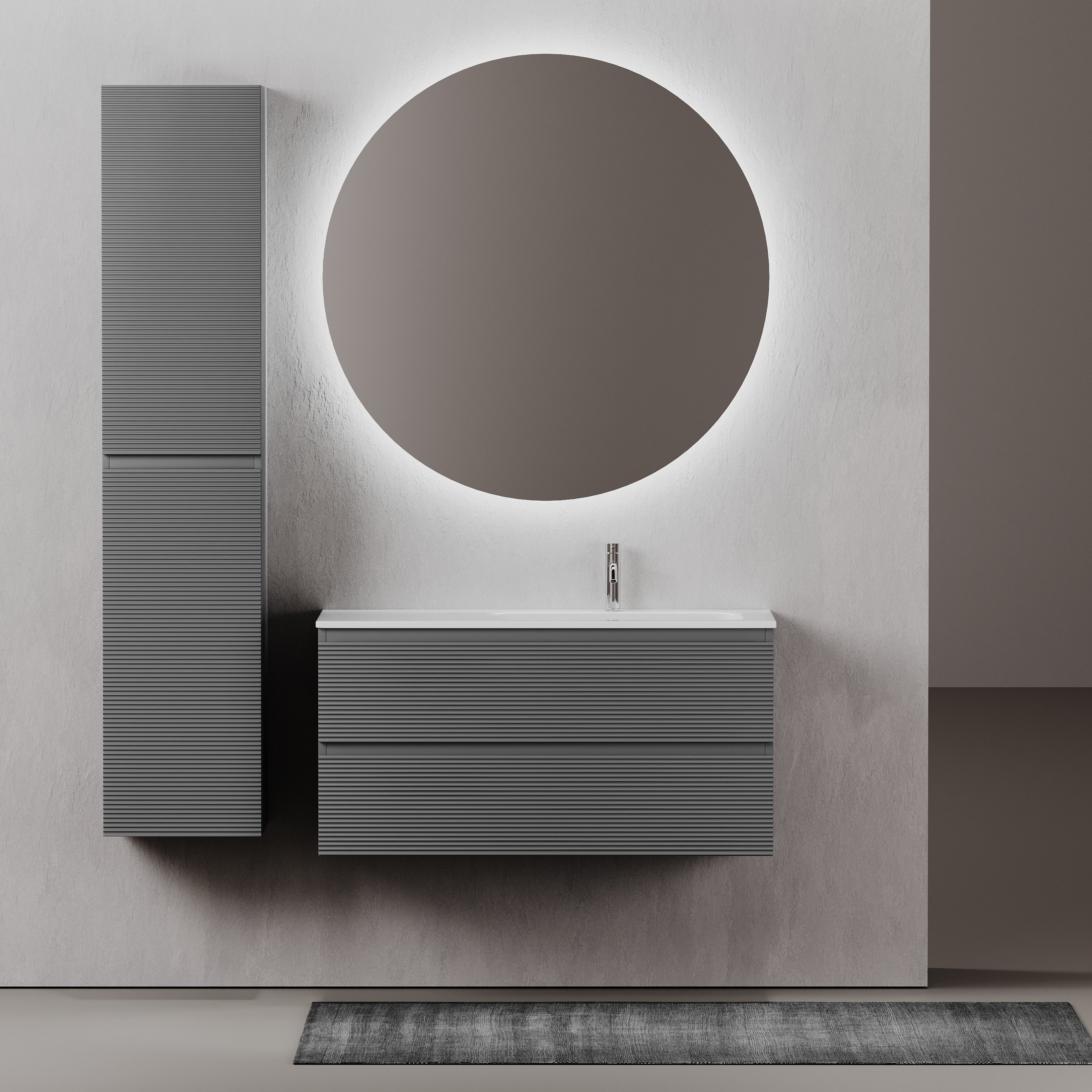

Мебель для ванной комнаты Sancos Folk 100 R grey soft