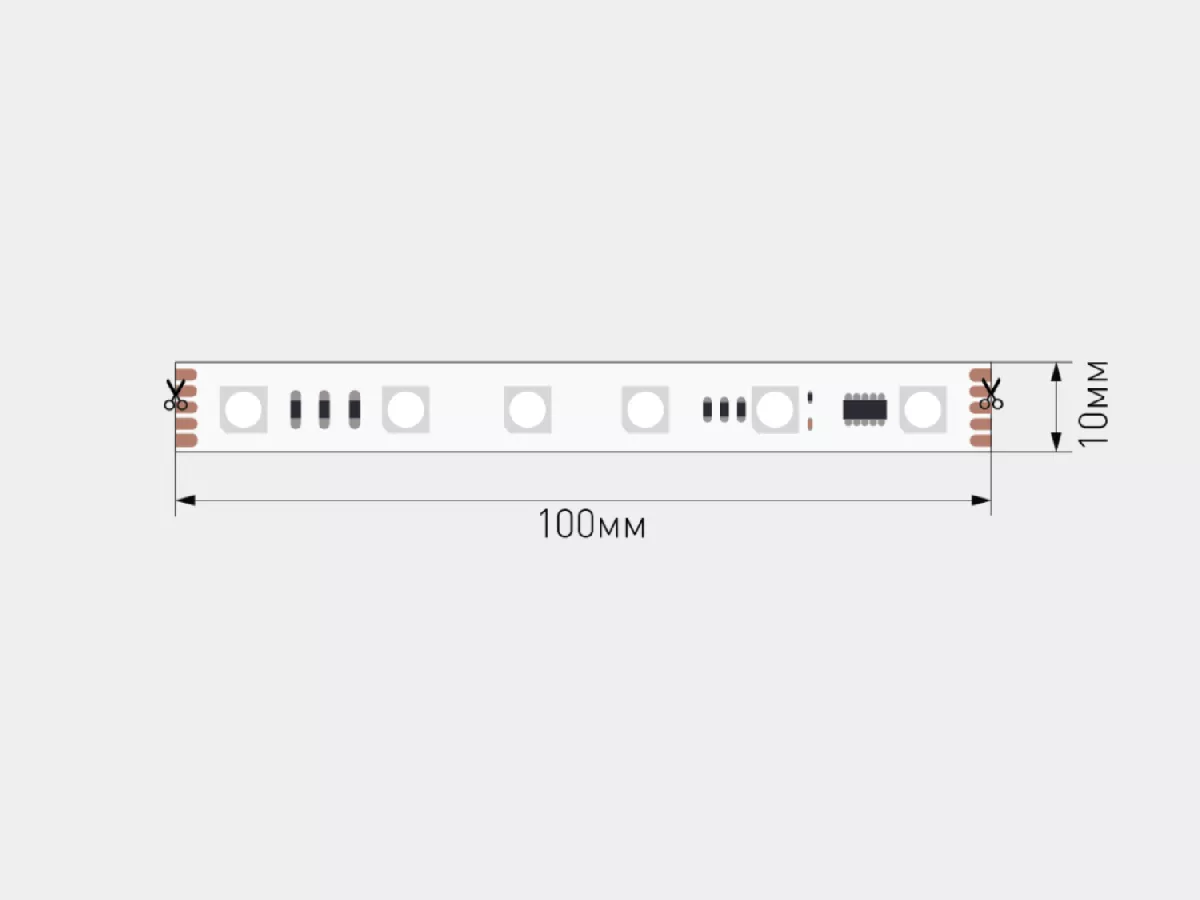 

Светодиодная лента SWG PRO 5050 5м IP20 SWG5PT60-24-12-WS2811RGB 00-00032521