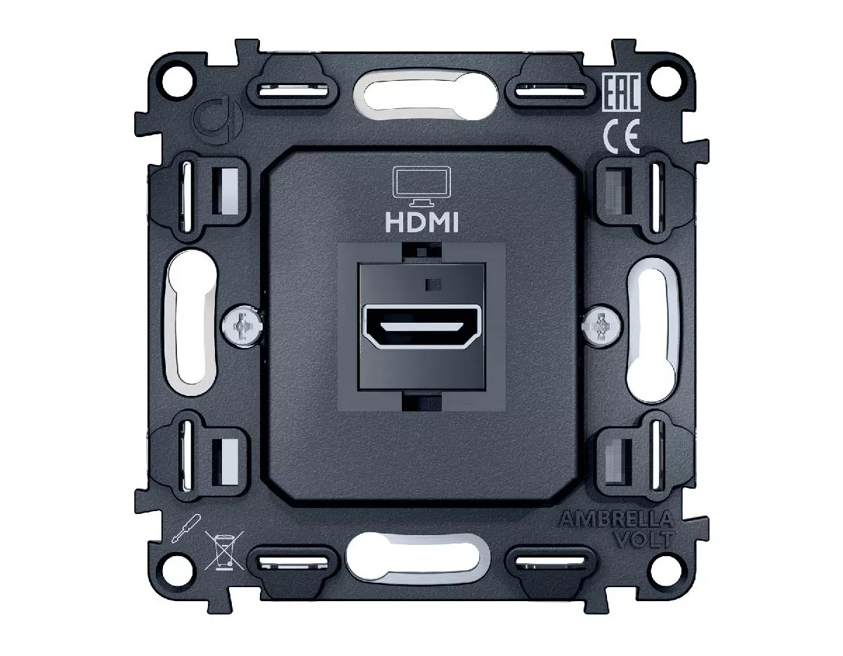 

Механизм розетки HDMI 2.0 40V/500mA 2.0GHz 5-18Gbit/s Ambrella Volt Quant VM222
