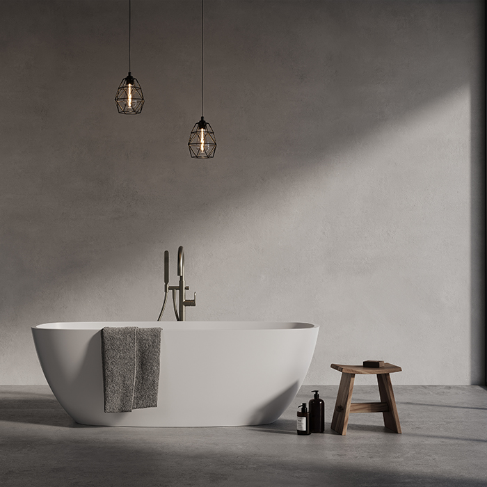 

DEA DESIGN (Soul) Ванна отдельностоящая 170x72xh56 см, из композита Solid surface, с сифоном и д/клапаном, цвет White №18