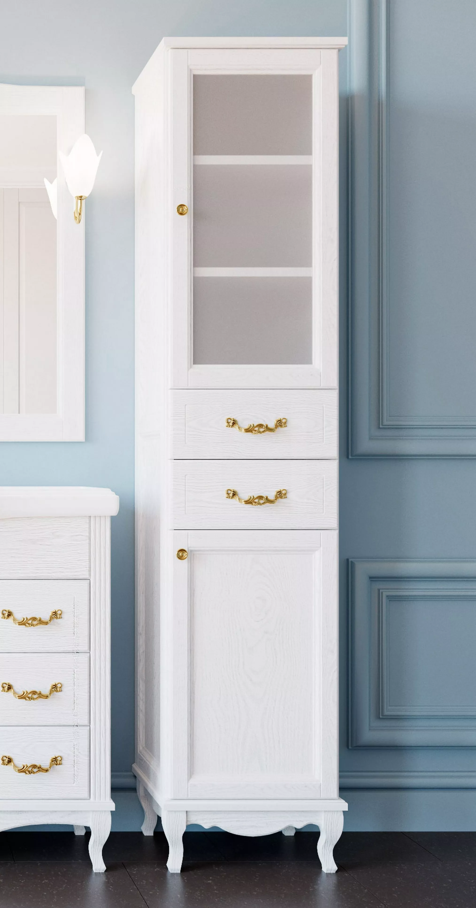 

Шкаф-пенал ValenHouse Эллина 41.5 см (E40_КБRЗ)