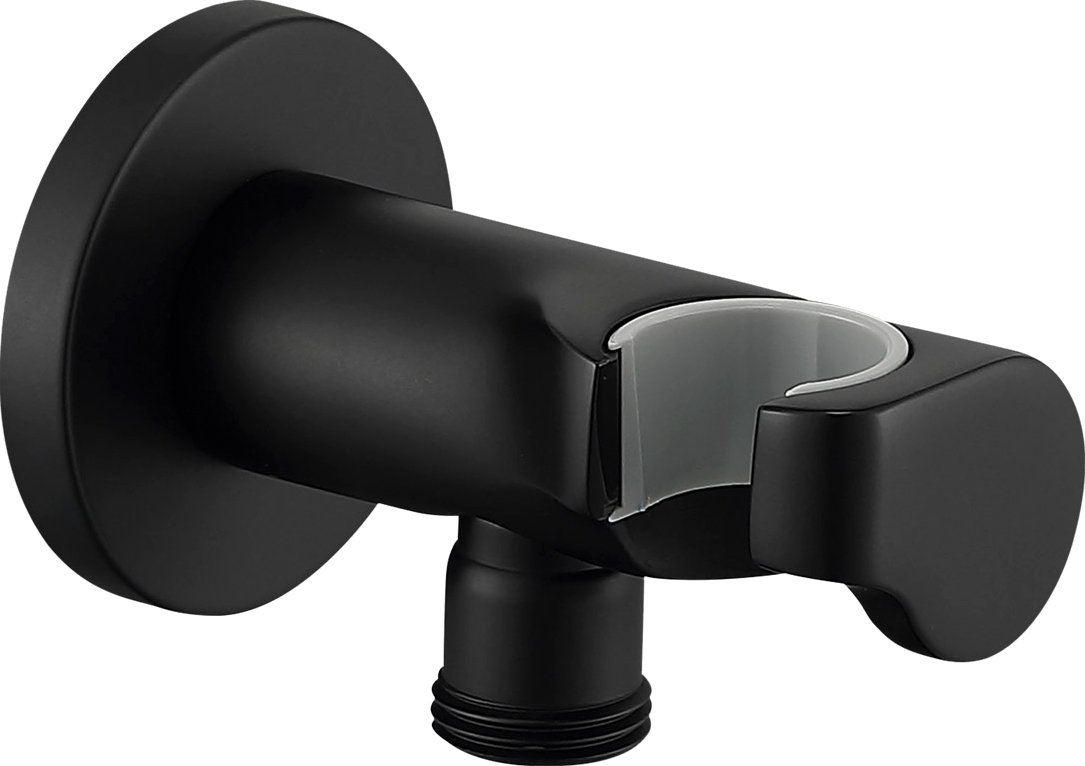Купить Шланговое подключение Elghansa Shower Hose Outlet WS-6K-Black с держателем для душа, шланговое подключение, черный, латунь