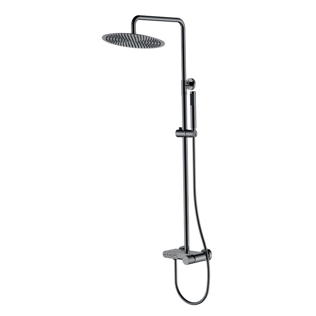 Стойка для душа STICK SHINE GUN METAL SPIRALE