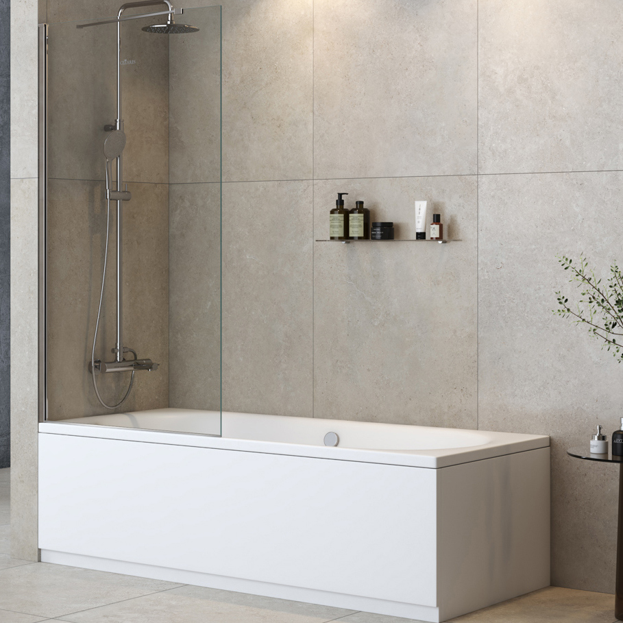 

Шторка на ванну Cezares Liberta V-1-TB-90/155-C-Cr стекло прозрачное