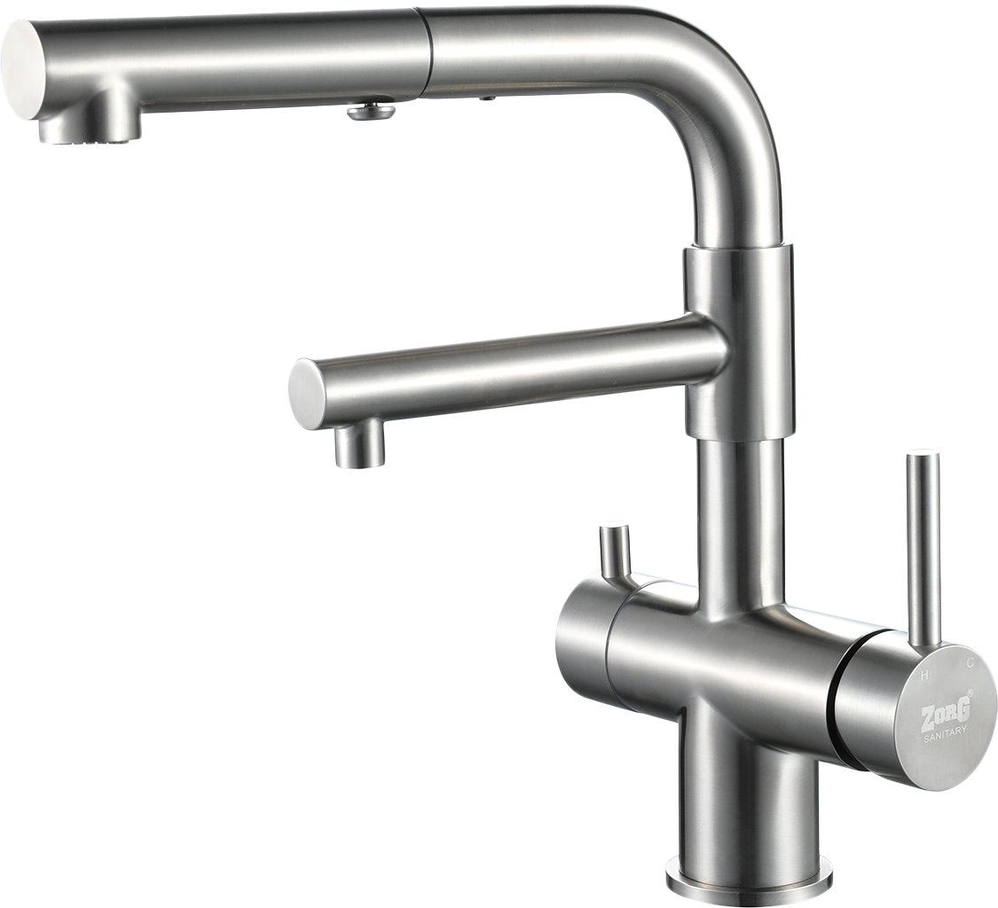 

Смеситель для кухни Zorg Sanitary SZR-3216 хром