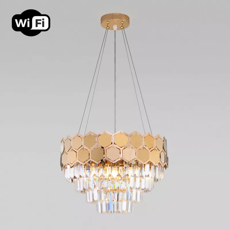 

Подвесная люстра Eurosvet Ariana 10124/5 золото/прозрачный хрусталь Strotskis Smart (10113/5)