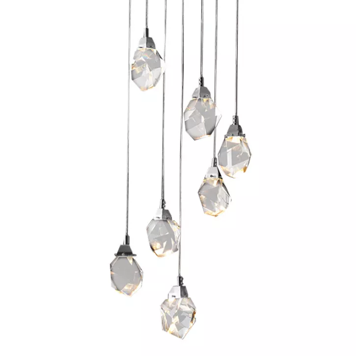 

Подвесной светильник Delight Collection Crystal rock MD-020B-7 chrome
