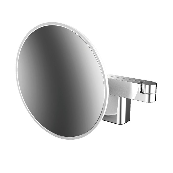 Emco Evo Косметическое зеркало, LED, Ø209mm, 2-колено, 5x увелич., цвет хром