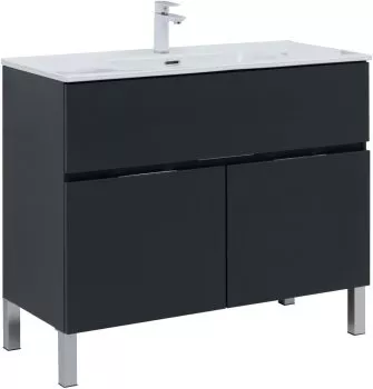 

Компл.2 - Тумба Алвита new 100 напольная 1 ящ., 2 дв.цв.антрацит (277555)