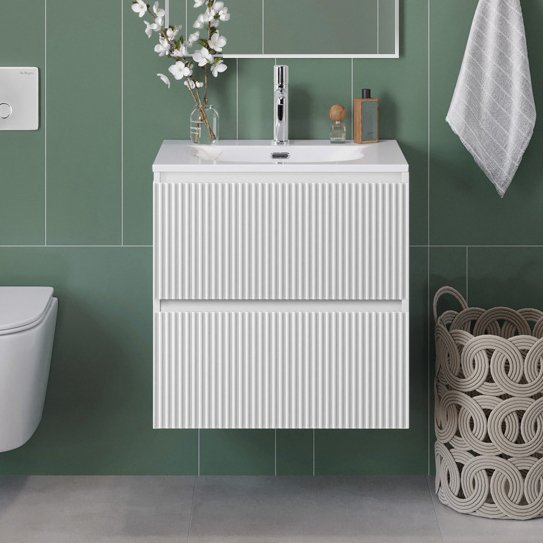 

Тумба под раковину без столешницы BelBagno Uno 70 подвесная, 2 ящика, bianco opaco