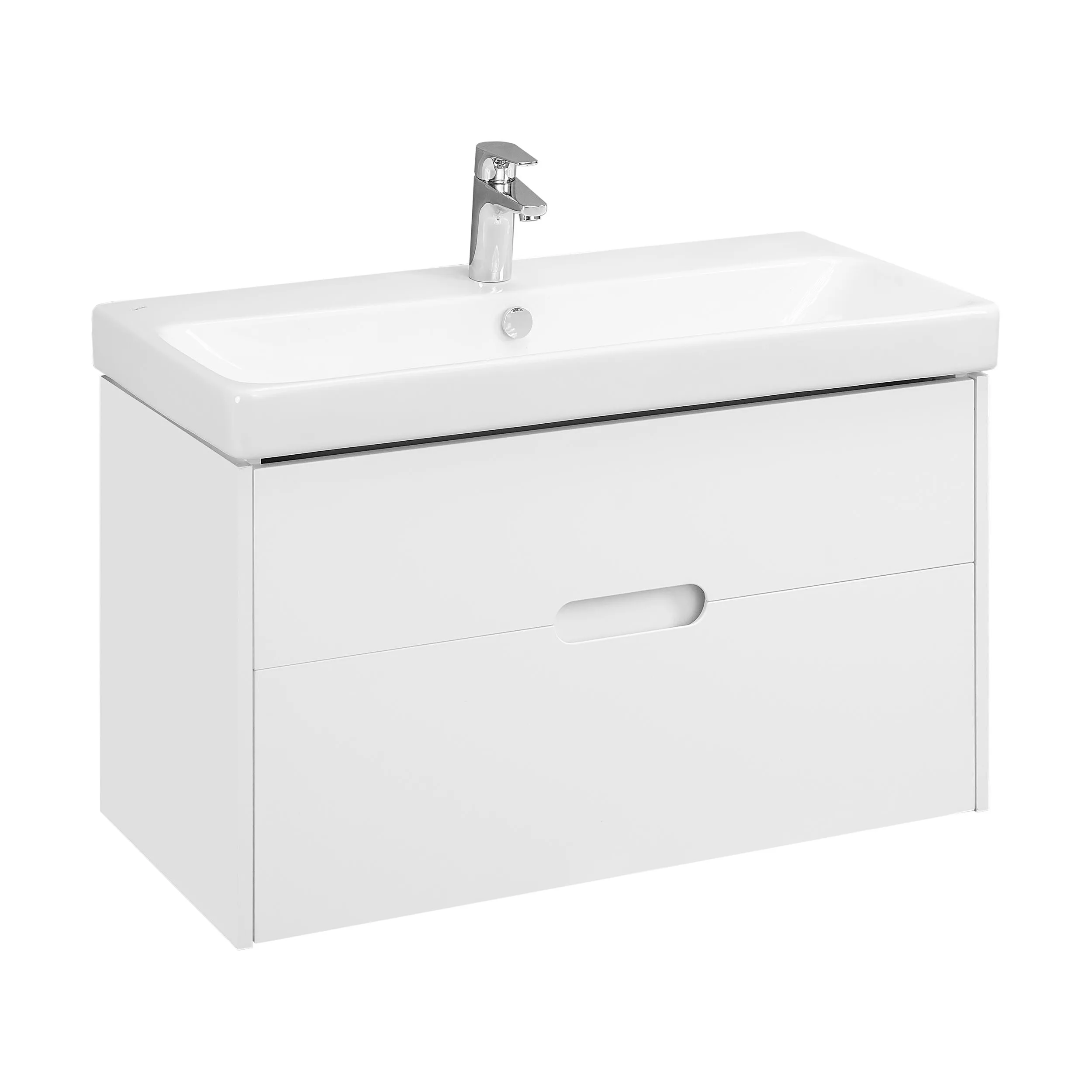 

Тумба с раковиной Aquaton Оливия 90 белый матовый