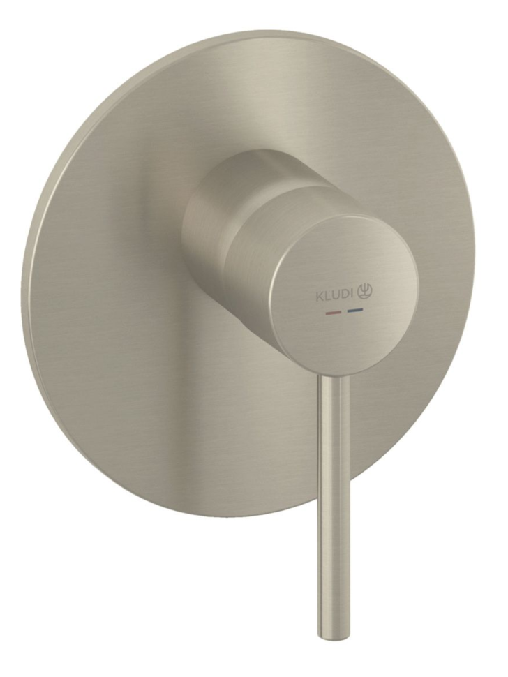 Встраиваемый смеситель для душа и ванны Kludi Bozz 38755N576 брашированный никель PVD 19995₽