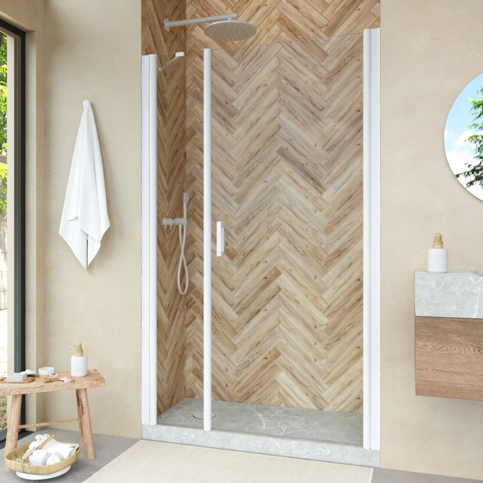 

Душевая дверь в нишу Vegas Glass EP-F-2 Novo 160 01 01 R профиль белый, стекло прозрачное