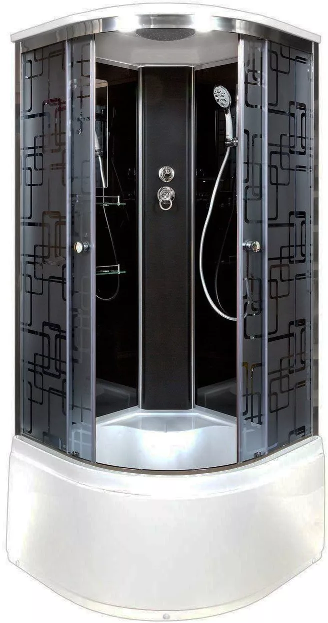 

Душевая кабина DETO BM4590BLACK с высоким поддоном, с сиденьем