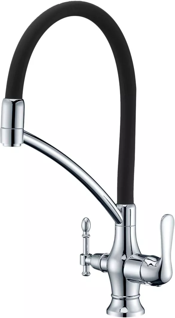 

Смеситель Zorg Sanitary ZR 346-6 YF для кухонной мойки, Хром;черный