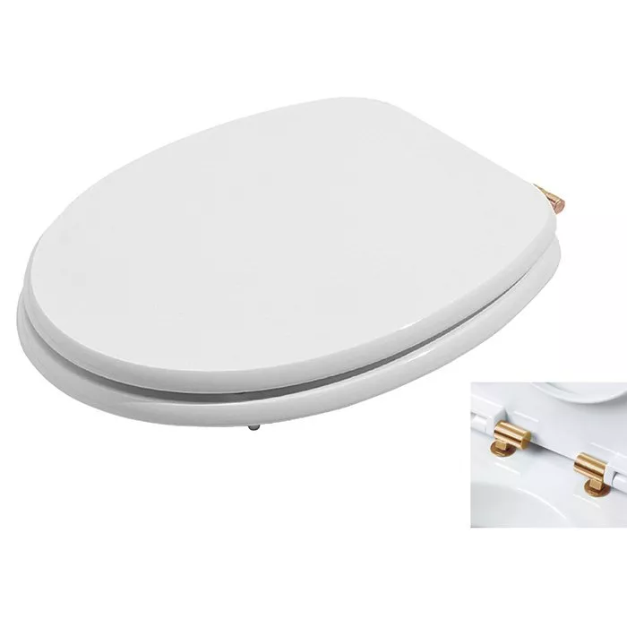 

AZZURRA CHARME сиденье для унитаза , цвет белый/шарниры золото (микролифт)