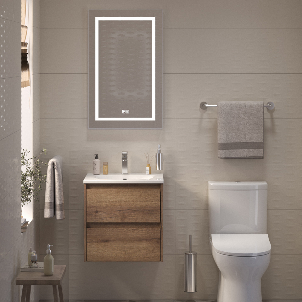 

Мебель для ванной комнаты BelBagno Kraft 39 50 rovere tabacco, раковина BB-8099-3-50