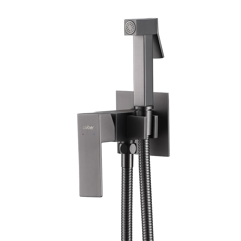 Гигиенический душ Abber Daheim AF8226NG со смесителем С ВНУТРЕННЕЙ ЧАСТЬЮ никель 19900₽