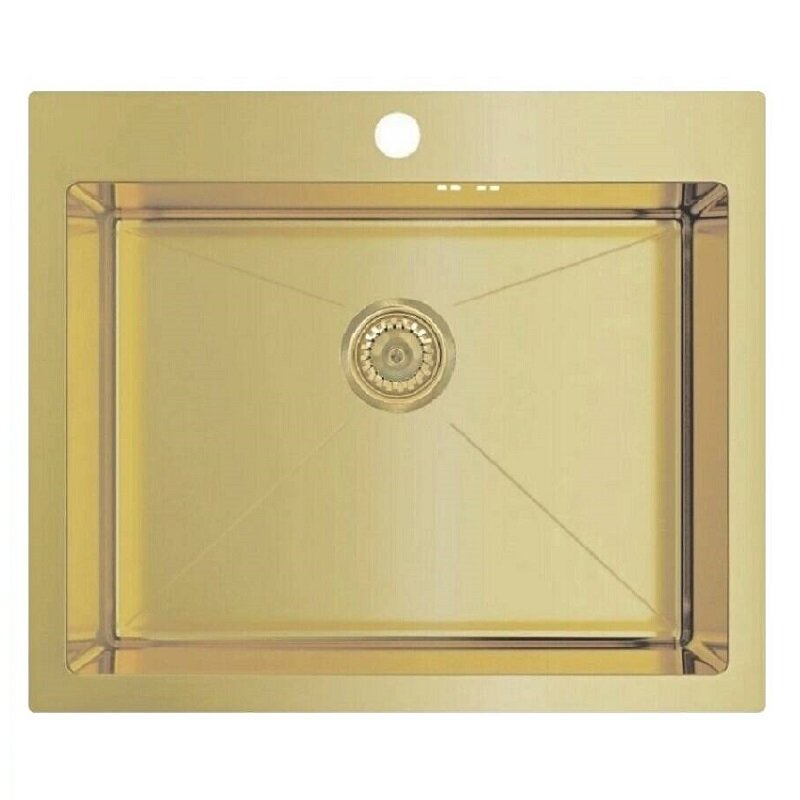 Мойка Seaman Eco Marino SMV-600-LG (Light Gold, PVD, satin), стандартная комплектация - Светлое золото сатин
