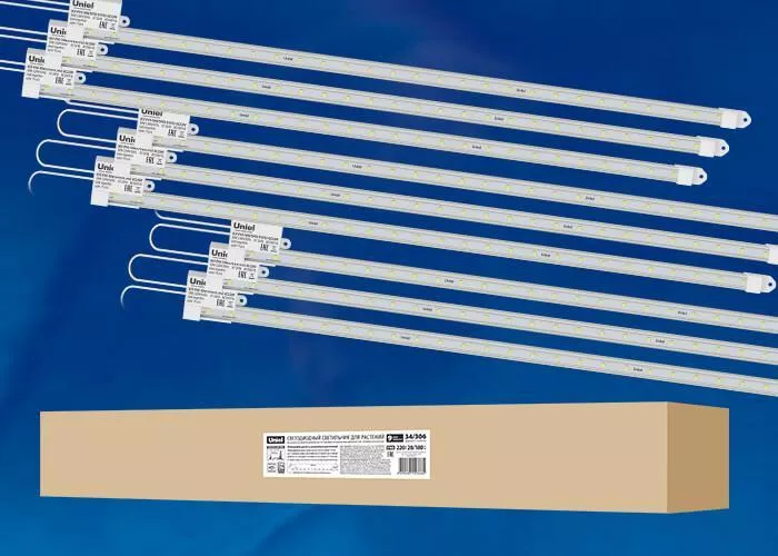 

Светодиодный светильник для растений Uniel ULY-P91-20W/SPFR/K IP65 AC220V Clear KIT09 UL-00003853