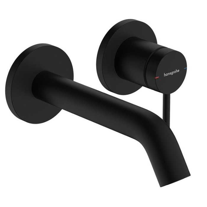 

HG Tecturis S Смеситель для раковины однорычажный для скрытого монтажа настенный с изливом 16,5 см, матовый черный