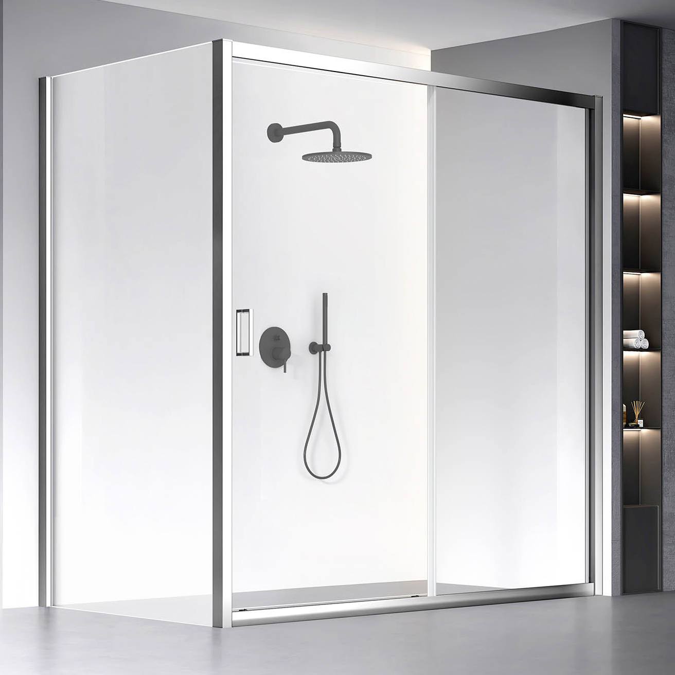 

Душевой уголок Veconi Rovigo RV-060 190х80 см, профиль хром, стекло прозрачное