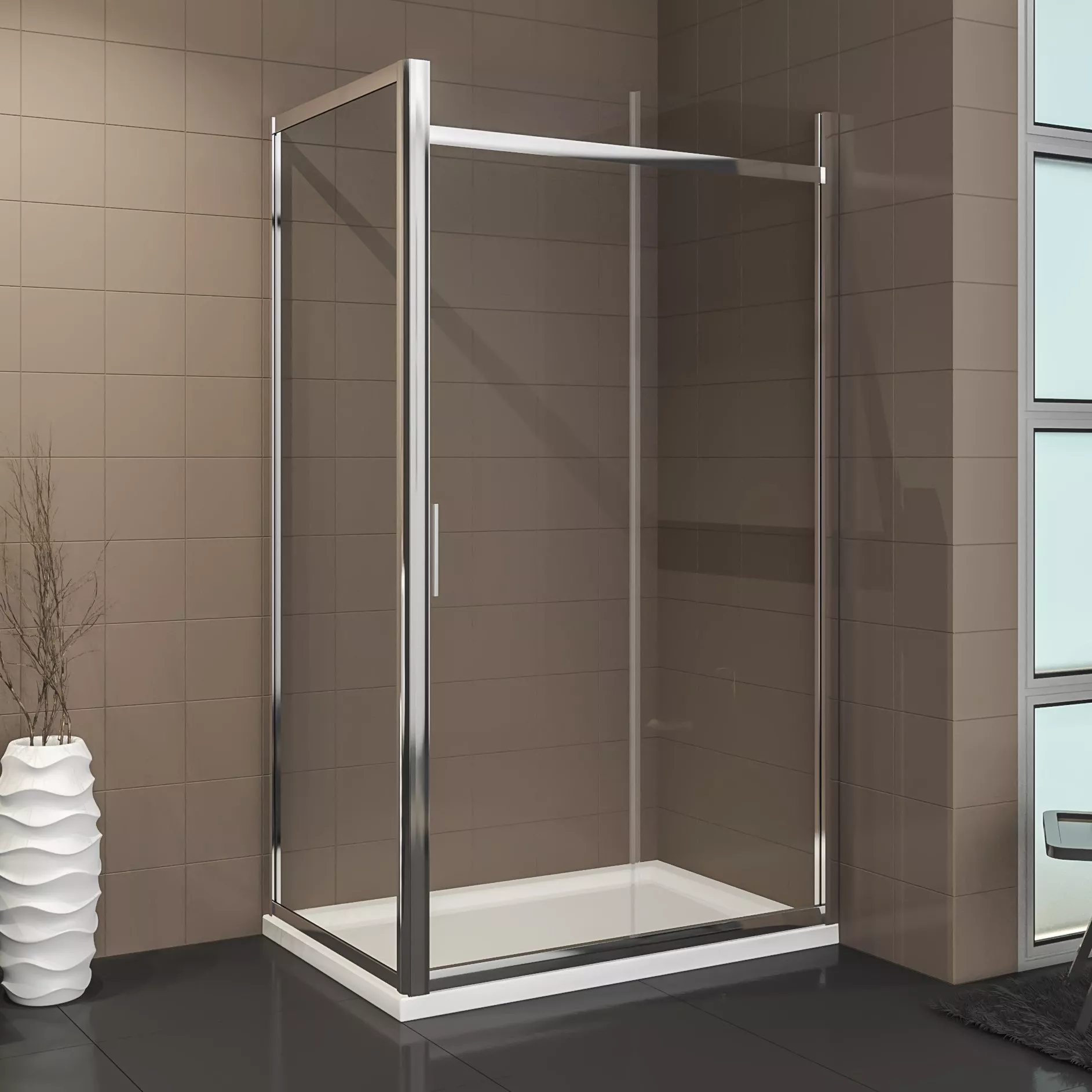 

Душевой уголок Artemis Agave 110 130х90 см, хром
