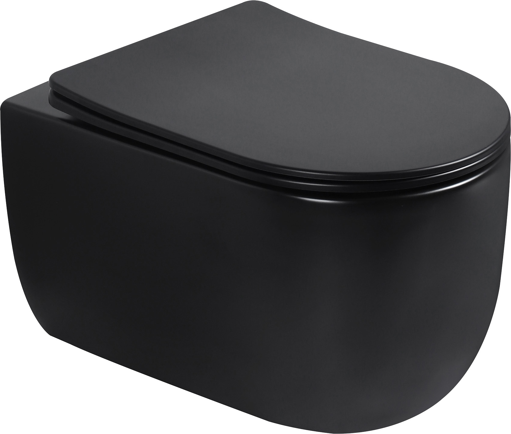 Унитаз подвесной Abber Bequem AC1104TMB безободковый с микролифтом матовый черный 22500₽