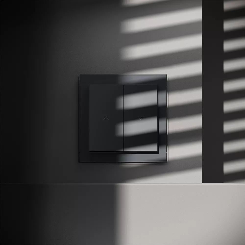 

Выключатель встраиваемый Voltum S70 для жалюзи 10А, (графит) VLS020707