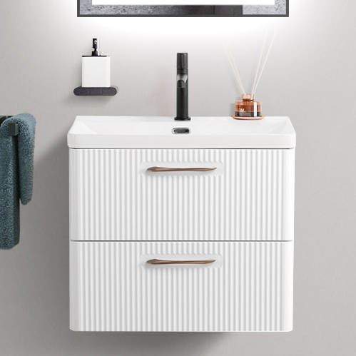 

Тумба с раковиной BelBagno Due 50 белый металлик