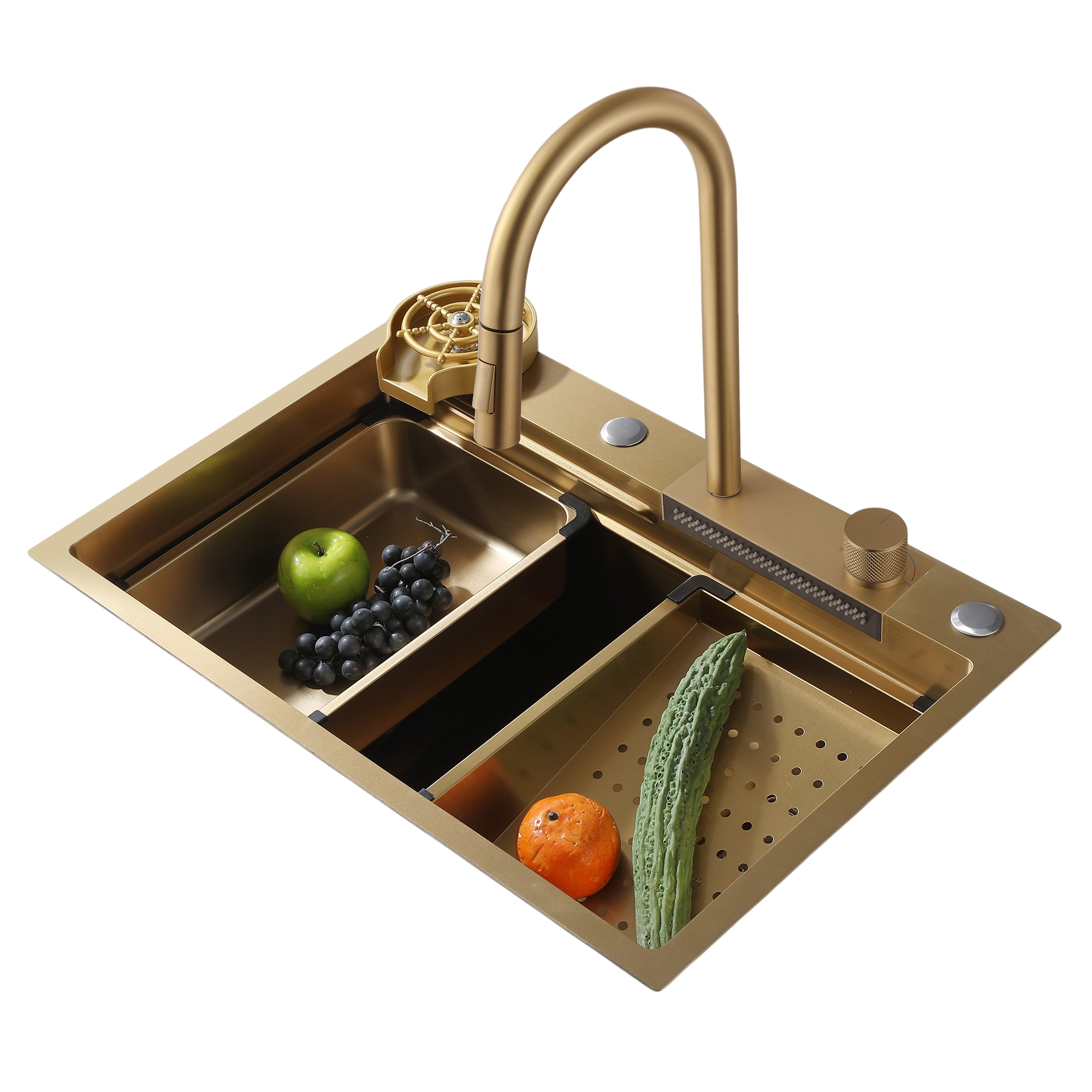 

Мойка кухонная Abber Wasser Kreis AF2194G золото матовое