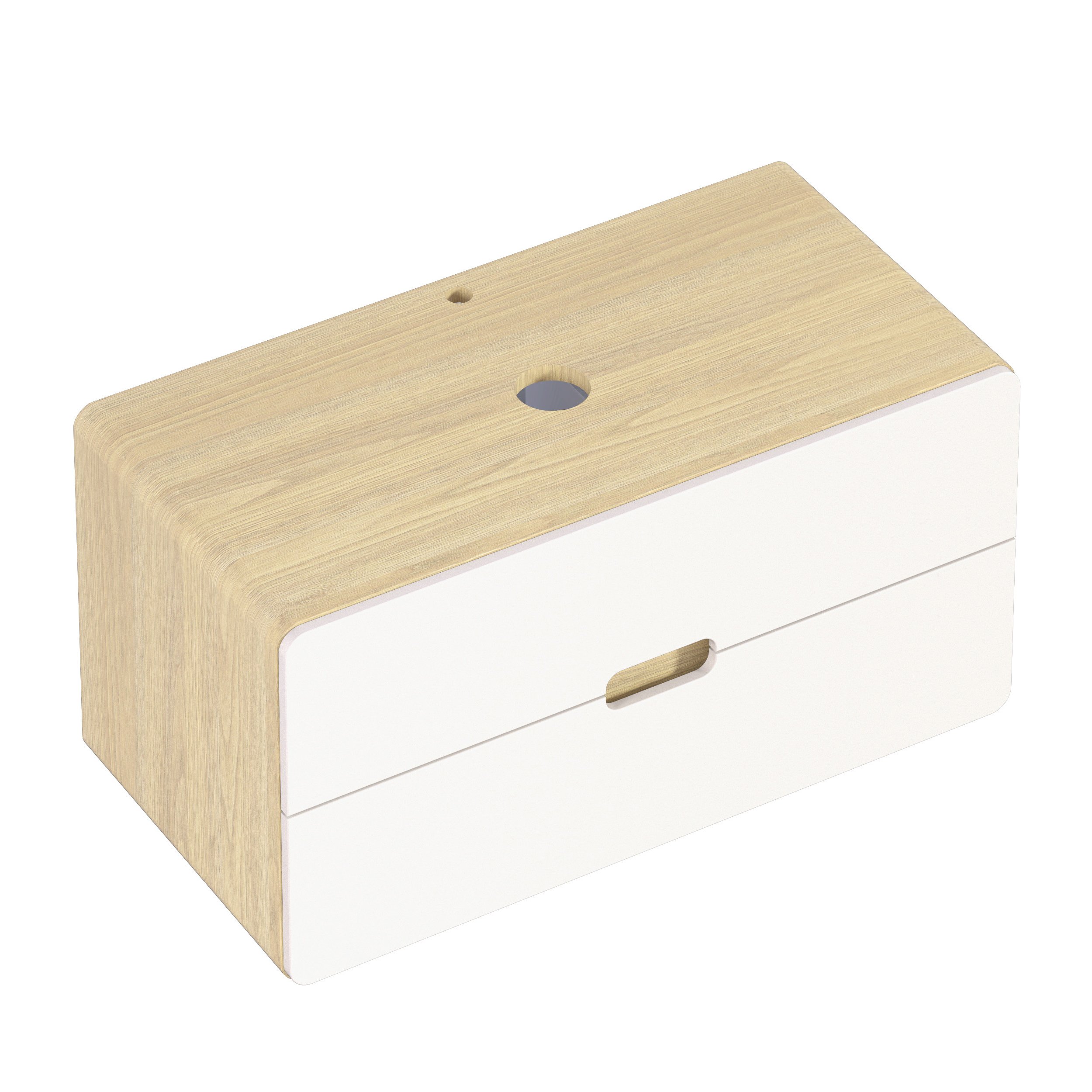 

Тумба под раковину со столешницей 1MarKa Vortex 100, орех лучистый, белый